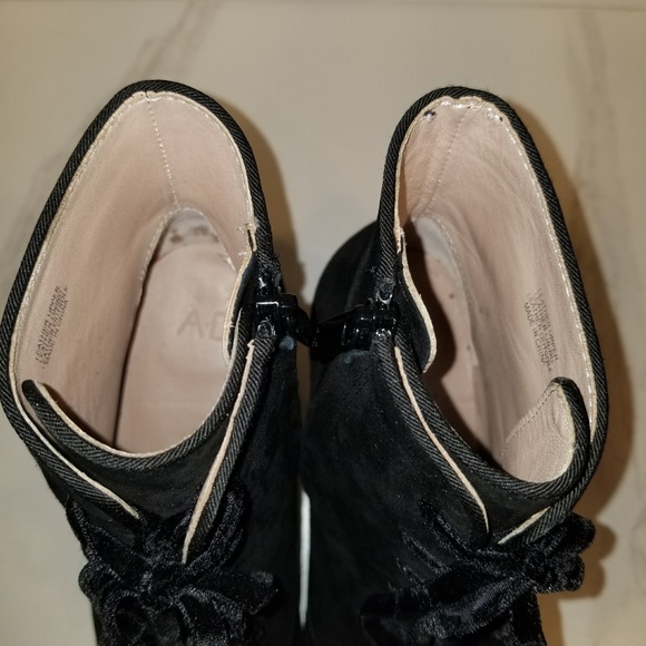 AD & Daughters Black Suede Lace Up Zip Ankle Boots Pointed Toe Heels Womens - Picture 9 of 11